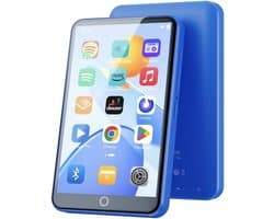 80 GB MP3-speler met wifi, bluetooth, 4 inch IPS touchscreen, muziekspeler voor kinderen, Android MP4-speler met Spotify, Audible, Amazon Music, Deezer, Play Store Streaming Music Apps (blauw)