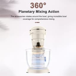Keukenmixer Elektrisch - Bakmachine Deeg - Bakken En Koken - Kantelkop Design - 52 Liter Kom - Zilver — thumbnail 5