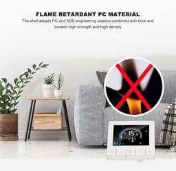 Slimme Thermostaat - Temperatuurregelaar - Comfort Verwarmen - Programmeerbare Functie - 86 mm - Wit — thumbnail 4