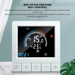 Slimme Thermostaat - Temperatuurregelaar - Comfort Verwarmen - Programmeerbare Functie - 86 mm - Wit — thumbnail 3