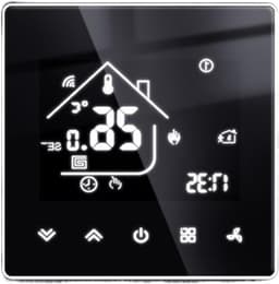 Slimme Thermostaat - Temperatuurregelaar WiFi - Verwarming Instellen - Week Programmering - 86x86 mm - Wit — thumbnail 1