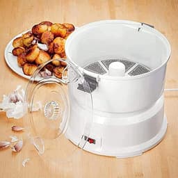 Aardappelschilmachine Elektrisch - Automatische Schillen - Grote Hoeveelheden Schillen - Eén Knop Bediening - 1kg Capaciteit - Wit — thumbnail 2