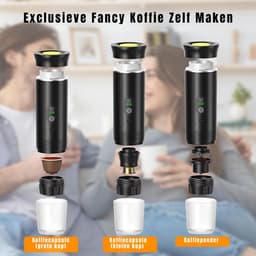 AHD® Draagbare Koffiemachine - Blender To Go - Draagbare Blender - Wit - 27cm x 9cm x 9cm — thumbnail 3