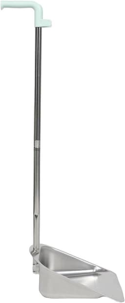 Stofblik Lange Steel - Vuilblik Roestvrij - Staand Schoonmaken - Ergonomisch Ontwerp - 80 cm Lengte - Zilver — thumbnail 1