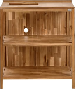Buitenkeuken met spoelbak - Houten werktafel - Buiten koken - Weerbestendig acaciahout - 80x50x133 cm - Bruin — thumbnail 4
