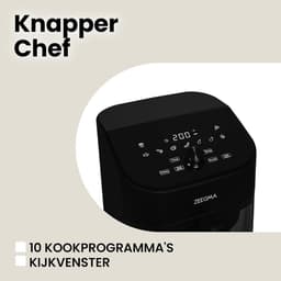 Heteluchtfriteuse - Airfryer - Gezond Koken - Snelle Opwarming - 6.5 Liter - Zwart — thumbnail 2