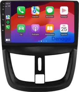 CarPlay autoradio geschikt voor Peugeot 206+ | 2009 t/m 2013 | Android 13 | Draadloos Apple CarPlay & Android Auto | 2GB + 32GB | Denago DNG-A398 | 2025 model | 2009 2010 2011 2012 2013 | Bluetooth & Wifi — thumbnail 2
