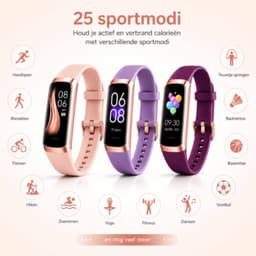 Smartwatch Dames & Heren met 3 Luxe Armbanden – AMOLED HD Fitness Tracker – Hartslagmeter, Slaapmonitor, Stappenteller & 25 Sportmodi – IP67 Waterdicht — thumbnail 2