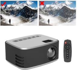 Allecto - Mini Projector - Draagbare Projector - Full HD 1080P - Zilver Zwart - Video Projector - Geschikt voor TV PC Smartphone - Compact formaat — thumbnail 3