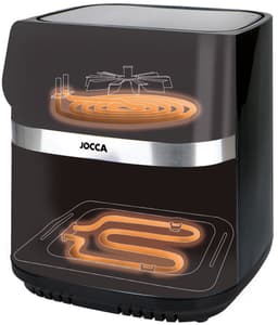 JOCCA 2352 friteuse Dubbel 9 l Vrijstaand 2200 W Heteluchtfriteuse Zwart — thumbnail 3