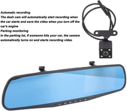 Dailygoody - Achteruitkijkspiegel - 1080P Dash Cam - 4,3 Inch Monitor - G-sensor - Parkeerbewaking - Automatische Opname - Geschikt voor auto - Z — thumbnail 3