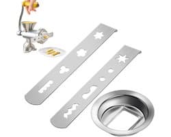Dailygoody - VCSJW 2-delige Spuitmond Set voor Keukenmachine - RVS Pastry Accessoires met 8 Mallen