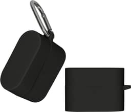 kwmobile Hoes geschikt voor Sony WF-1000XM6 - Siliconen cover voor oordopjes in zwart — thumbnail 1