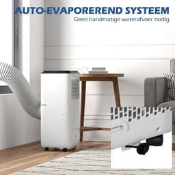 Mobiele Airco - Draagbare Airconditioner - Luchtkoeler - 7000 BTU - 750W - 5 gebruiksmodi - ABS - 24-uurs timer - Met Afstandsbediening - 33 x 28 x 70.4 cm - 51 dB - Wit — thumbnail 5