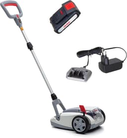 Accu Grasmaaier - Handmaaier Mulchfunctie - Kleine Gazons Onderhouden - Borstelloze Motor - 21 cm Maaibreedte - Grijs Rood — thumbnail 1