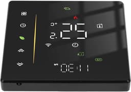 Wifi Thermostaat - Slimme Regelaar - Temperatuur Beheren - App Bediening - 95-240VAC - Zwart — thumbnail 1