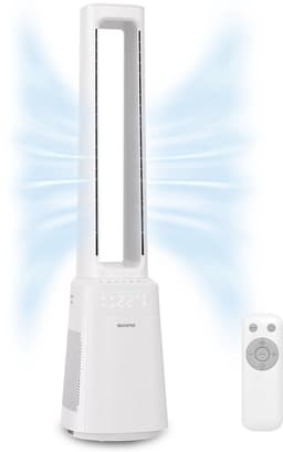 Auronic Torenventilator - Bladeless Model 2 in 1 - Luchtreiniger met HEPA-filter - Ventilator - 10 Standen - Afstandsbediening - 105 cm - Wit — thumbnail 1