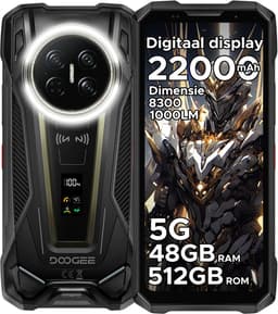DOOGEE VMAX2 5G - Robuuste smartphone - Robuuste telefoon - 48GB RAM + 512GB ROM(2TB/TF) - 6,78 inch FHD/120Hz - 22000mAh/120W - IP68 - Dimensity 8300 - Android 16 - Nachtzicht - 200MP AI camera - NFC - Dual stereo speakers - 1000LM Campinglamp - OTG — thumbnail 1