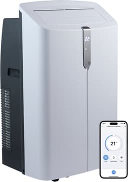 Evolar Mobiele Smart Airco - 14000 BTU - Ultra Stil - Koelen & Verwarmen - WiFi - App & Afstandsbediening - Airconditioner - met Afvoerslang - Slaapkamer, Woonkamer, Kantoor - EVO-PAC14CHW — thumbnail 1