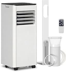 4-in-1 Mobiele Airco - Draagbare Airconditioner - Luchtkoeler - 7000 BTU - ABS - Wi-Fi-bediening - 24-uurs timer - Met Afstandsbediening - 51 dB - Wit — thumbnail 3