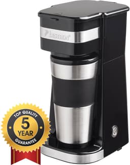 Bestron Koffiezetapparaat filterkoffie 750W - ACM112Z - 0,42L, 2 grote koppen - Camping geschikt - Thermosbeker - 5 jaar garantie - WK — thumbnail 1