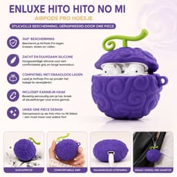 Enluxe - ''Geschikt voor'' AIRPODS PRO 3 - Hito Hito no Mi: Nika AirPod Case hoesje - One Piece Inspired Devil Fruit Design - Monkey D. Luffy Anime — thumbnail 2