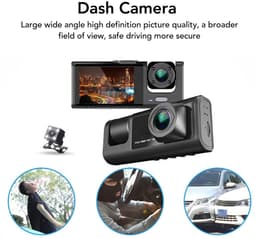 Dailygoods - Dailygoody - Dash Cam Voor Achter - 170° Groothoek - Nachtzicht - 1080p Full HD - Accident Lock - Loop Recording - Parkeermonitor - Geschikt voor — thumbnail 5