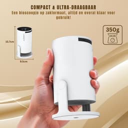 TIM® Draagbare beamer - Beamer - Projector - Mini Beamer - Wit - 10cm x 9cm x 16cm — thumbnail 2