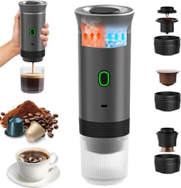 HEZIVO® Koffiecupmachine 3-in-1 - Draagbare Espressomachine - Voor Capsules en Gemalen Koffie — thumbnail 1