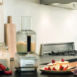 Mini Food Processor - Keukenmachine Compact - Voedsel Bereiden - Krachtige Inductiemotor - 1.7 Liter - Chroom Mat — thumbnail 2