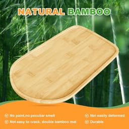 Mixer Mat - Apparaat Slider - Keukenwerk Vereenvoudigen - Soepele Verplaatsing - 34 x 21 cm - Natuurlijk — thumbnail 2