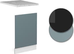 Keuken Frontpaneel - Vaatwasser Paneel - Keuken Upgrade - Stijlvolle Afwerking - 45 x 57 cm - Blauw Grijs — thumbnail 5