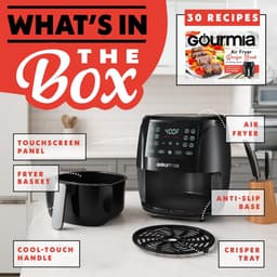 Digitale Airfryer - Hete Lucht Oven - Gezond Frituren - Programmeerbare Functies - 4 Liter Capaciteit - Zwart — thumbnail 2