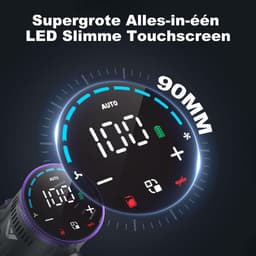 Draadloze Steelstofzuiger - 55 kPa Zuigkracht - 75 Min Accu - LED Display - HEPA Filter - 1,3L Reservoir — thumbnail 2