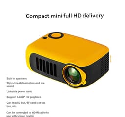 Projector voor mobiele telefoons, 1080p HD-weergave, afstandsbediening, draagbaar / 17 x 16 x 8,5 cm, 1000 lumen, HDMI-compatibel, voor livestreaming, woonkamer en camping. — thumbnail 2