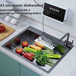 Draagbare Vaatwasser - Compacte Afwasser - Snel Afwassen - Multifunctioneel Reinigen - 360W Vermogen - Zilver — thumbnail 5