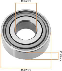 Dailygoods- Grasmaaier Lagers 4 Stuks - Compatibel met John Deere/JD9259/JD9296 - Buitendiameter 45,22 mm - Binnendiameter 19,05 mm - Hoogte 15,49 mm - Metaal/Rubber Materiaal - Landbouwlagers — thumbnail 2