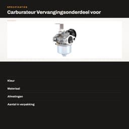 Dailygoods- Carburateur 1-delig - Grasmaaier - Motoronderdelen - Verbeterde motorprestaties - Eenvoudig te installeren - Precieze pasvorm - Motoronderdeel — thumbnail 3