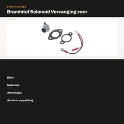Dailygoods- Carburateur Solenoid Vervanging - Grasmaaier Accessoire - Hoogwaardig Aluminium - Eenvoudig te Installeren - Betrouwbare Onderdelen - Duurzaam Materiaal - Brandstofmagneet — thumbnail 4