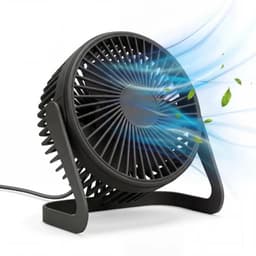 Bureau Ventilator - Zuinige Tafelventilator - Kleine USB Ventilator - Mini Bureauventilator - Kantelbare Statiefventilator - Compacte USB-C Fan - Tafelventilator Geluidloos - Bureau Airco - Desk Fan - Deskventilator - Zwart - Silvergear — thumbnail 1