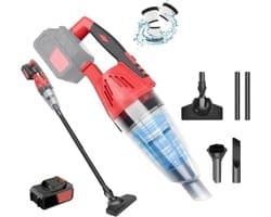 Draadloze Handstofzuiger - Kruimeldief Auto Stofzuiger - Auto Interieur Reinigen - 5500 Pa Hoge Zuigkracht - 1200 Gram - Rood Zwart