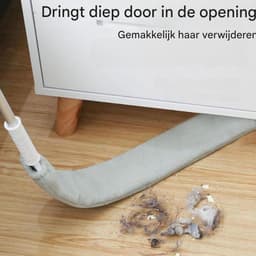 Platte Stoffer - Stofborstel Microvezeldoek - Onder Meubels Stofvrij - Buigbare Stofkop - Verstelbare Lengte - Veelkleurig — thumbnail 4