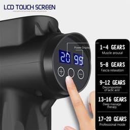 Massage Gun - Spier Stimulator - Spierherstel - Geluidsarm - 22 x 16 x 6cm - Zwart — thumbnail 3
