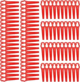 Plastic Grasmaaiermessen - Vervangende Bladen Grasmaaier - Gazon Onderhoud - Hoge Kwaliteit ABS Materiaal - 100 Stuks - Rood en Groen — thumbnail 1