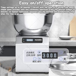 Deegkneder Machine - Deegmixer Elektrisch - Brood Deeg Maken - 5kg Capaciteit - 12 kg - Zilver — thumbnail 3