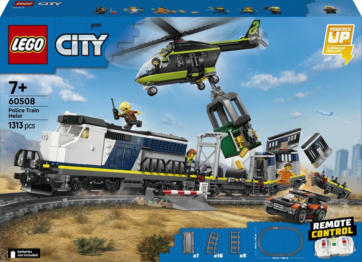 Lego City 60508 Overval Op Politietrein Bouwstenen — afbeelding 1