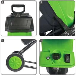 Elektrische Tuinversnipperaar - Houtversnipperaar Mulcher - Tuinafval Verwerken - Stille Werking - 2500W - Groen — thumbnail 3