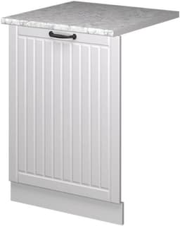 Vaatwasserfrontpaneel - Keukenfront Paneel - Keuken Afwerking - Soft-close Scharnieren - 60 cm Breed - Wit Landhuis — thumbnail 1