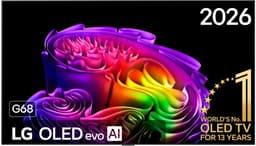 LG OLED55G68LW 55 inch OLED evo AI G6 4K Smart TV, α11 Gen3 AI Processor, 120 Hz, VRR tot 165 Hz, Dolby Vision, Dolby Atmos, webOS 26, G-SYNC Compatibel, FreeSync Premium — thumbnail 1