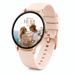 Smartwatch Dames - Bluetooth Bellen - 1.43'' AMOLED Ultra Clear Display - Ultradun Design - Hartslag, Slaap & SpO2 Monitor - Geschikt voor iPhone, Samsung & Android - 100+ Sportmodi - IP65 Spatwaterdicht – 2 Bandjes — thumbnail 1